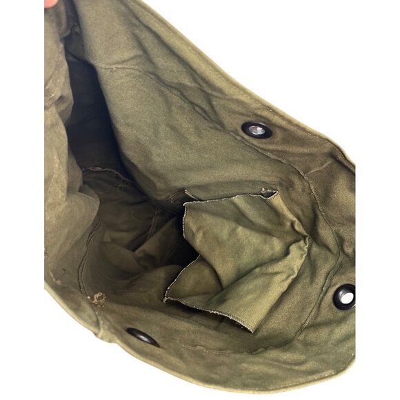 Vintage U.S. Military Green Canvas Duffle Bag With Lock & Shoulder Strap 32j - Picture 10 of 10